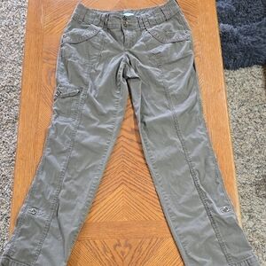 Maurices Womens Casual Cargo Pants in Olive Green